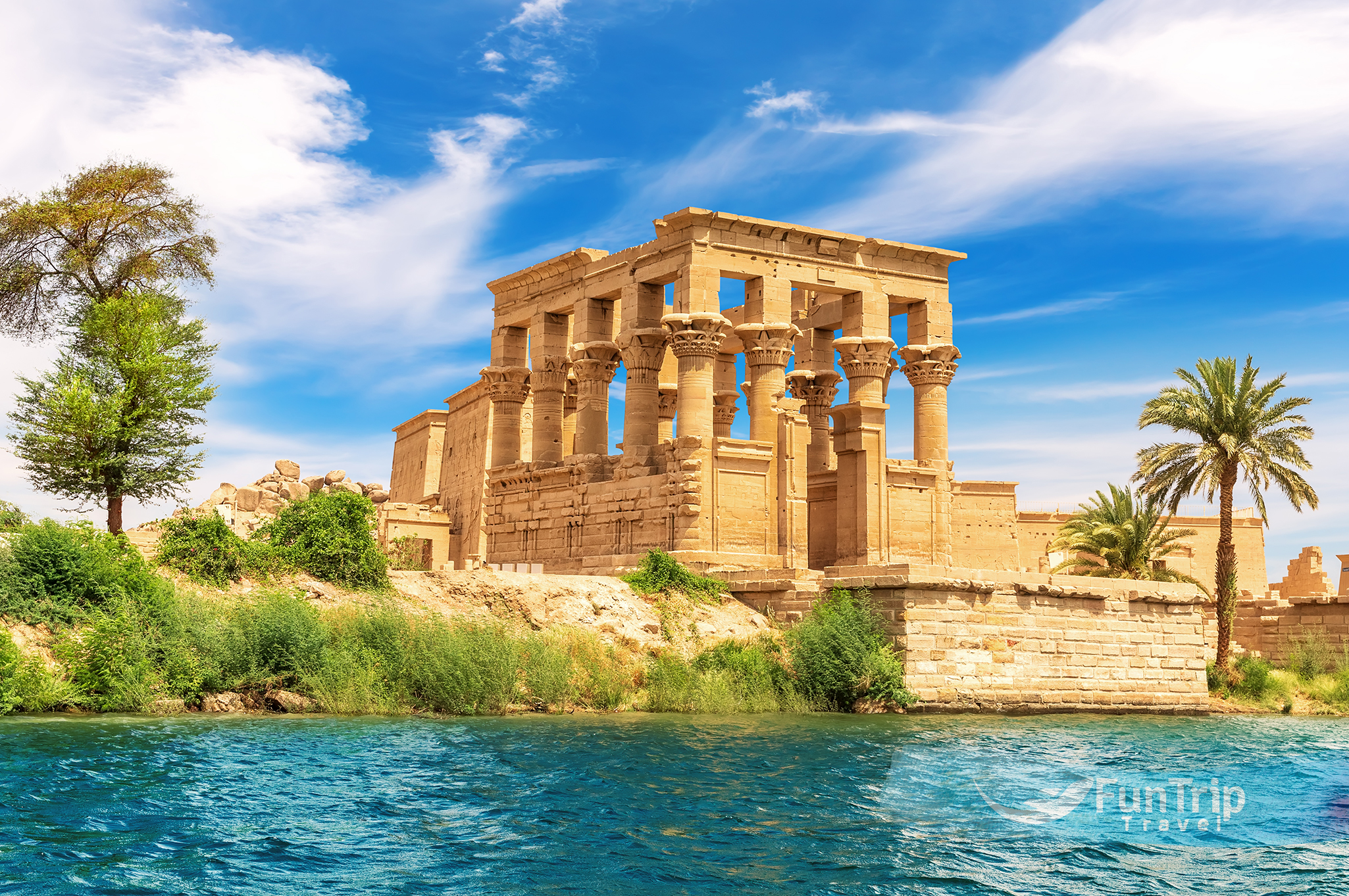 23 - 12 Nights Nile Cruise Aswan Fun-Trip-Travel-philae-temple-view-from-nile-aswan-egypt